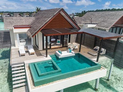 Niyama Private Islands overwater pool villa