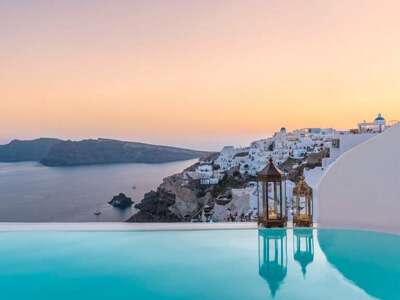 Andronis Luxury Suites swimming pool and view