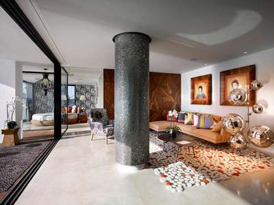 Hard Rock Hotel Ibiza Rock Star suite living area