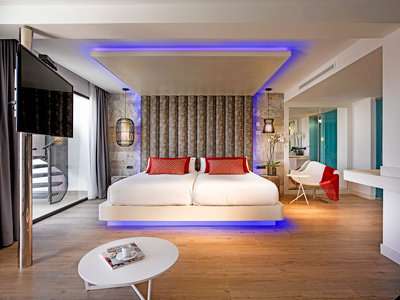 Hard Rock Hotel Ibiza Rock Star Platinum Suite bedroom