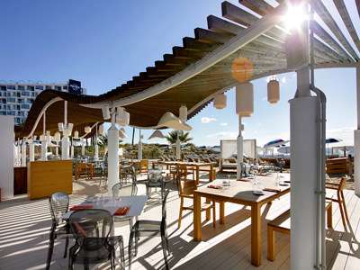 Hard Rock Hotel Ibiza beach dining area