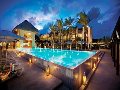 Hard Rock Hotel Punta Cana pool at night