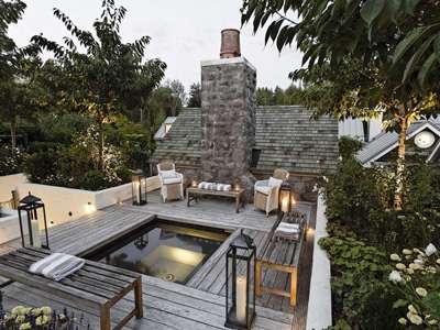 Huka Lodge owner's cottage outdoor jacuzzi