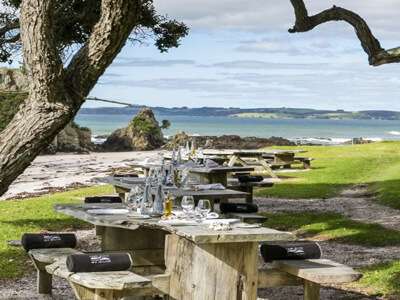 Kauri Cliffs outside dining area