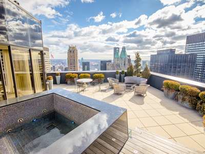 Lotte New York Palace Jewel Suite rooftop terrace with jacuzzi