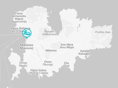 Cavo Tagoo Mykonos location on the map