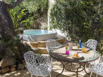 Hazienda Na Xamena Suite terrace with mini pool