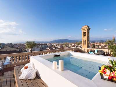 The Westin Excelsior Florence Belvedere Suite outdoor jacuzzi on terrace