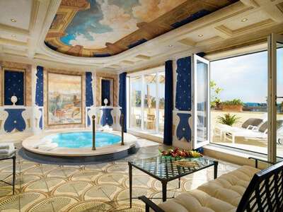 Rome Cavalieri rootop jacuzzi with views of Rome