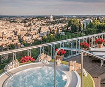 Waldorf Astria Rome Suite with rooftop jacuzzi